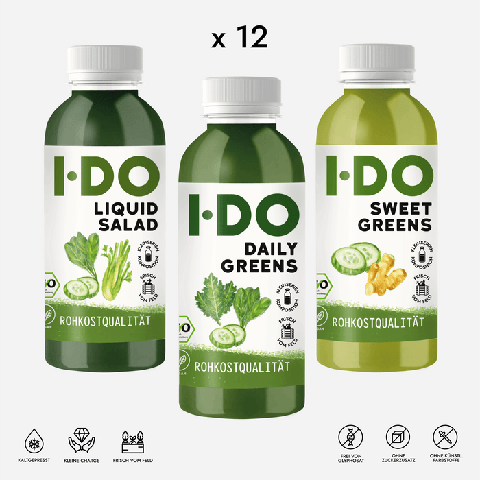 6 Tage Saftkur mit grünen Bio Säften in Rohkostqualität · Kaltgepresster · Nie erhitzt - Green Shopping Days