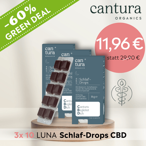 3 x 10 LUNA Schlaf - Drops CBD mit Melatonin - Green Shopping Days