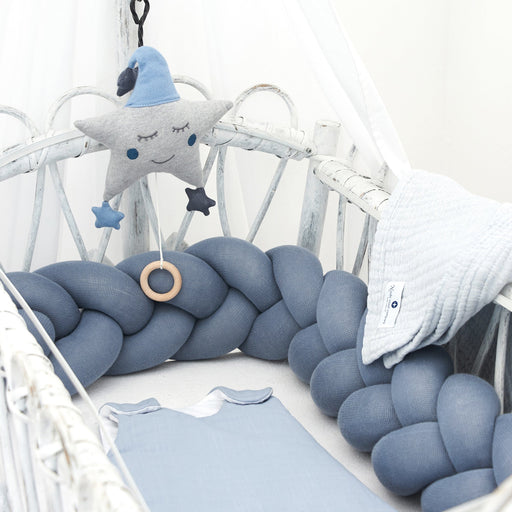 Baby Bettnest Bettschlange 200 cm Blau - Green Shopping Days