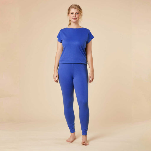 Bequemer Yoga - Jumpsuit Saraswati Azurblau "Made in Germany" - Green Shopping Days