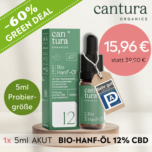 Cantura Akut 12 Bio - Hanf - Öl 12% CBD 5ml - Green Shopping Days