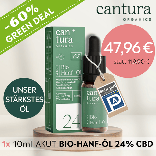 Cantura Akut 12 Bio - Hanf - Öl 24% CBD 10ml - Green Shopping Days