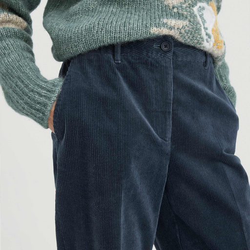 Cordhose Wide Leg aus Bio - Baumwolle | Farbe: dunkles petrol - Green Shopping Days