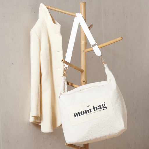 Mombag Wickeltasche XL Teddystoff Natur Creme - Green Shopping Days