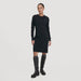 Strick Kleid aus Bio - Merinowolle mit Cashmere | Farbe: schwarz - Green Shopping Days