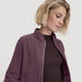 Wollfleece Jacke aus reiner Bio - Merinowolle | Farbe: Brombeere - Green Shopping Days
