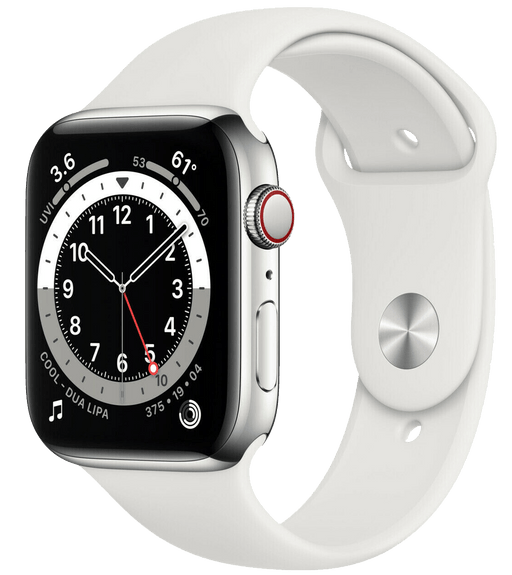 Apple Watch 6 LTE Silber Edelstahl 44mm M09D3 - Green Shopping Days